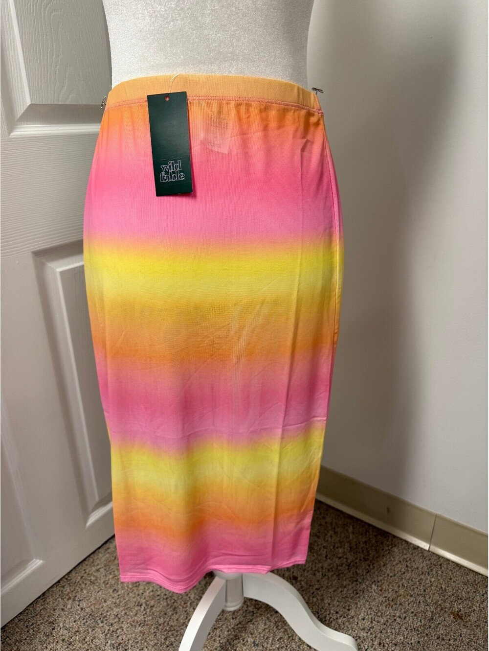 Wild Fable Pink Ombre Midi Swim Coverup Skirt XS